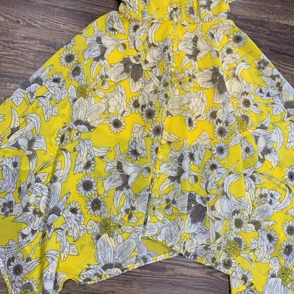 Japna XS Yellow Foral, cold shoulder dress - Picture 3 of 11
